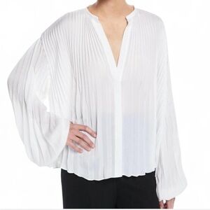 Vince White Pleated Women's Top